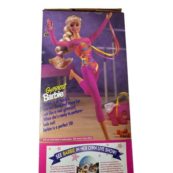 BARBIE Doll Gymnast 1993 MATTEL #12127 Pink Leotard Leggings & Accessories- HTF - Picture 7 of 16